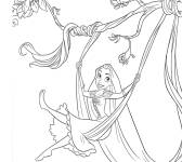 Coloriage et dessins gratuit Contes Raiponce pour filles à imprimer