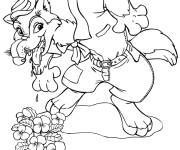 Coloriage Contes renard affame