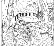 Coloriage Dessin du livre Conte Cendrillon