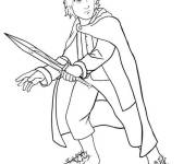 Coloriage et dessins gratuit Frodo du seigneur desa nneaux à imprimer