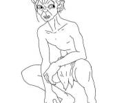 Coloriage et dessins gratuit Gollum de contes Le seigneur des anneaux à imprimer