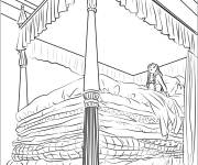 Coloriage Illustration de La Princesse au petit pois