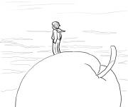 Coloriage Illustration James et la Grosse P&ecirc;che