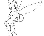Coloriage et dessins gratuit la f&eacute;e Clochette du contes Peter Pan à imprimer