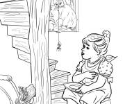 Coloriage La petite demoiselle Muffet