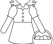 Coloriage Le petit Chaperon rouge stylis&eacute;