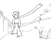 Coloriage Le petit Prince et le renard