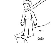 Coloriage Le Petit Prince sur la Terre