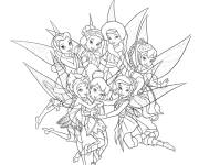 Coloriage Les amies de f&eacute;e Clochette conte pour enfants