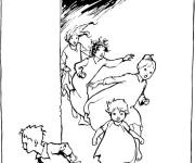 Coloriage Les aventures de contes Contes de ma m&egrave;re l'Oye