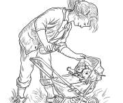Coloriage Les b&eacute;b&eacute;s oies de Fern de conte le petit monde de Charolette