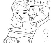Coloriage et dessins gratuit les parents royale du contes belle bois dormant à imprimer