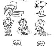 Coloriage Les personnages de Charlie Brown