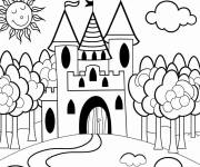 Coloriage Palais de sc&egrave;ne de contes