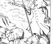 Coloriage Paysage de contes Fables de La Fontaine