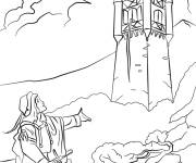 Coloriage Prince parlant &agrave; Raiponce