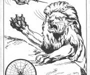 Coloriage Sc&egrave;ne de contes Fables de La Fontaine