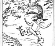 Coloriage Sc&egrave;ne &eacute;mouvant des Fables de La Fontaine