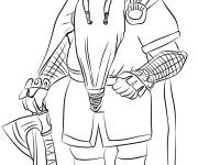 Coloriage Vieux Gnome de conte Le seigneur des anneaux