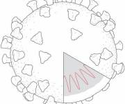 Coloriage Le virus coronavirus gratuit