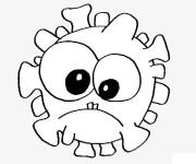 Coloriage Virus Covid effrayant