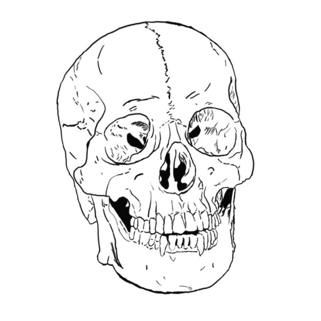 Coloriage et dessins gratuits Crâne mexicain facile à imprimer