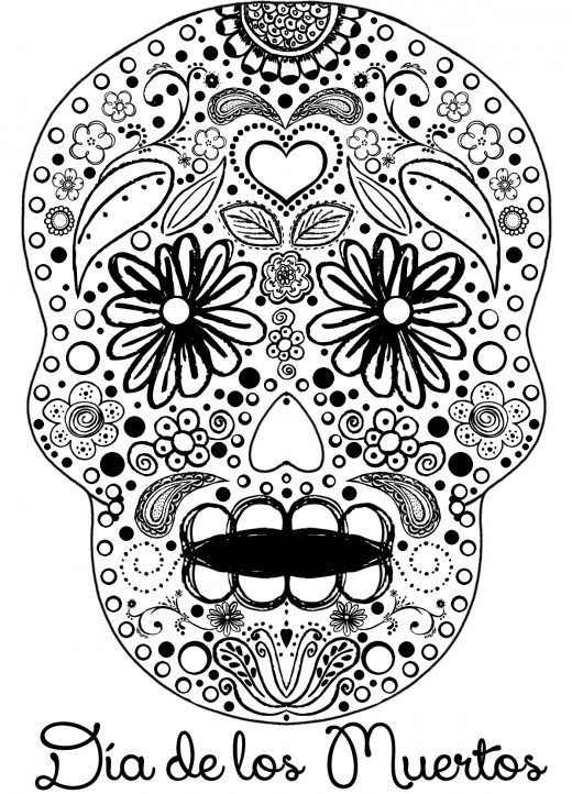 Coloriage et dessins gratuits Mandala Crâne à imprimer