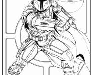 Coloriage et dessins gratuit Baby Yoda et Mandalorian Crayola à imprimer