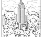 Coloriage et dessins gratuit Bâtiment de l'Empire mondial à New York à imprimer