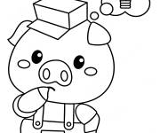 Coloriage Cochon Crayola &agrave; colorier
