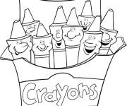 Coloriage Coffret des crayons de couleur Crayola