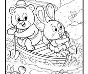 Coloriage et dessins gratuit Comptine anglaise Row Row Row your boat à imprimer