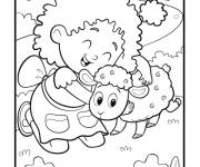 Coloriage Comptine Mary had a little lamb