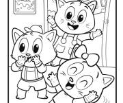 Coloriage Comptine Three little kittens