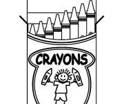 Coloriage Crayons des couleurs maternelle