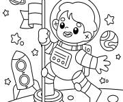 Coloriage Garçon astronaute Crayola