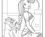 Coloriage Princesse Pocahontas Caryola