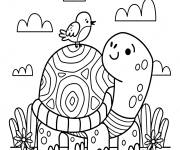 Coloriage Tortue et oiseau Crayola