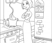 Coloriage et dessins gratuit Chef Cuisinier Dessin animé à imprimer