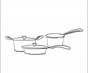 Coloriage Cuisine Les vaisselles