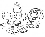 Coloriage Ustensiles de Cuisine en ligne