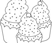 Coloriage Cupcake au caramel
