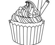 Coloriage Cupcake classique