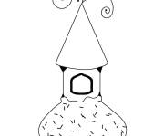 Coloriage Cupcake comme ch&acirc;teau
