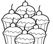 Coloriage Cupcake d&eacute;licieux pour enfant