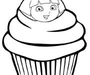 Coloriage Cupcake Dora