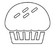 Coloriage Cupcake facile en ligne