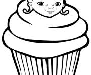 Coloriage Cupcake facile mignon
