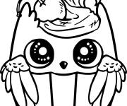 Coloriage Cupcake kawaii avec des ailes