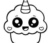 Coloriage et dessins gratuit Cupcake licorne à imprimer